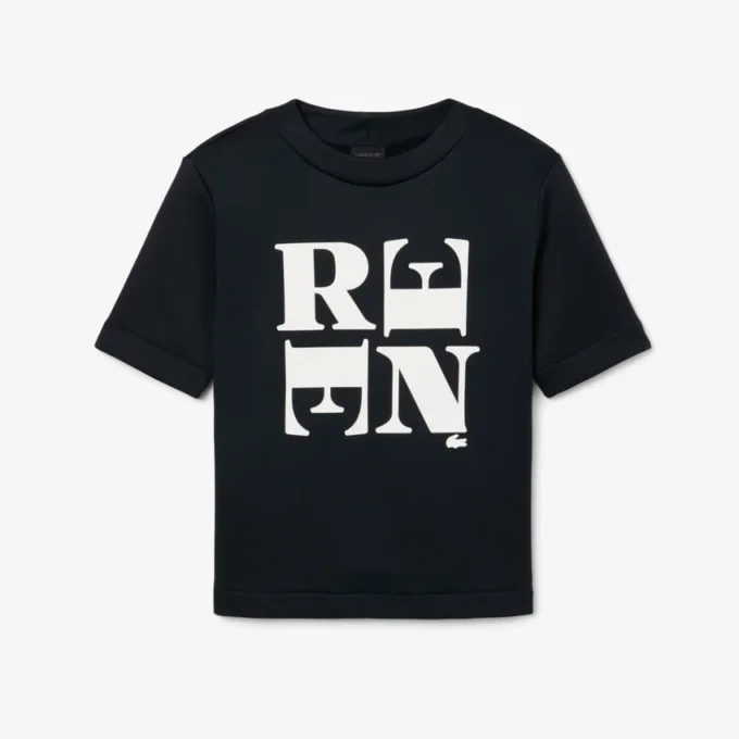 Satynowy T-shirt z nadrukiem z kolekcji Runway Satynowy T-shirt z nadrukiem z kolekcji Runway