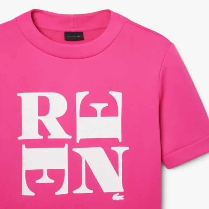 Satynowy T-shirt z nadrukiem z kolekcji Runway Satynowy T-shirt z nadrukiem z kolekcji Runway