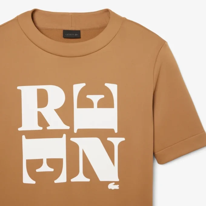 Satynowy T-shirt z nadrukiem z kolekcji Runway Satynowy T-shirt z nadrukiem z kolekcji Runway