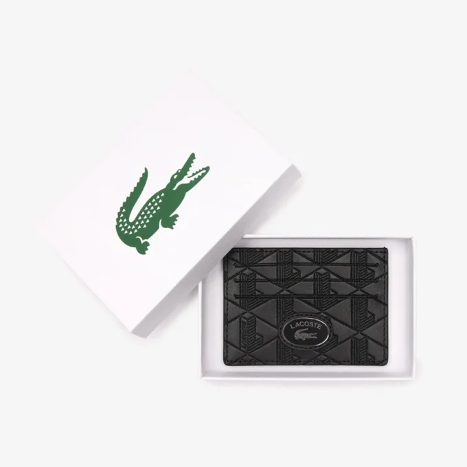 Skórzany etui na karty z monogramem
