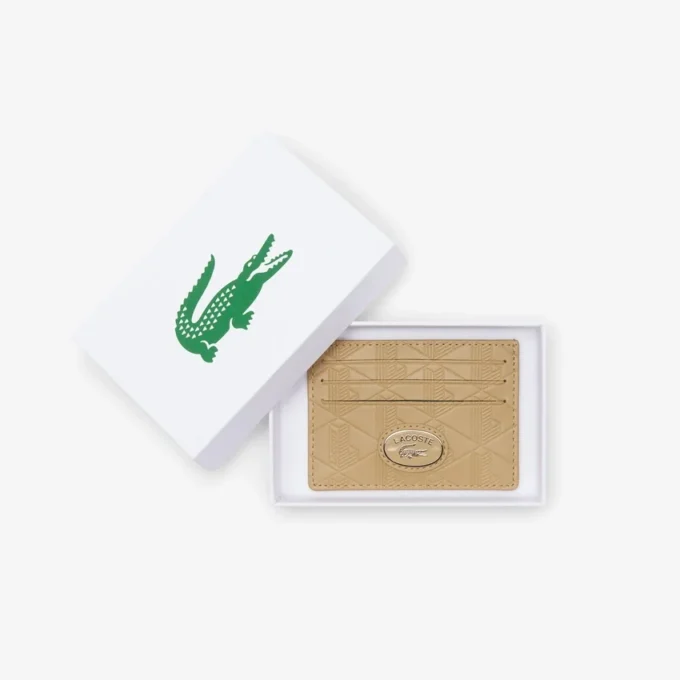 Skórzany etui na karty z monogramem Skórzany etui na karty z monogramem