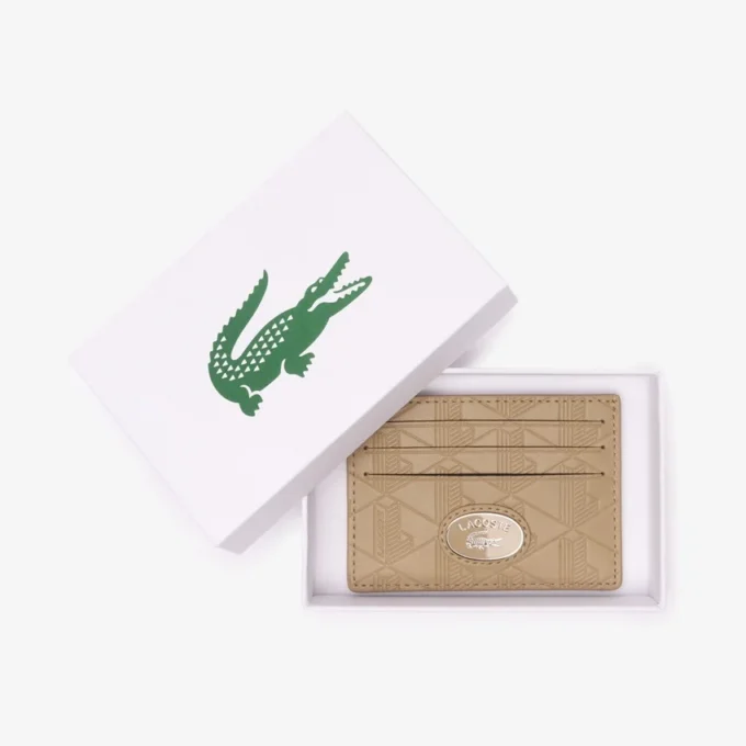 Skórzany etui na karty z monogramem Skórzany etui na karty z monogramem