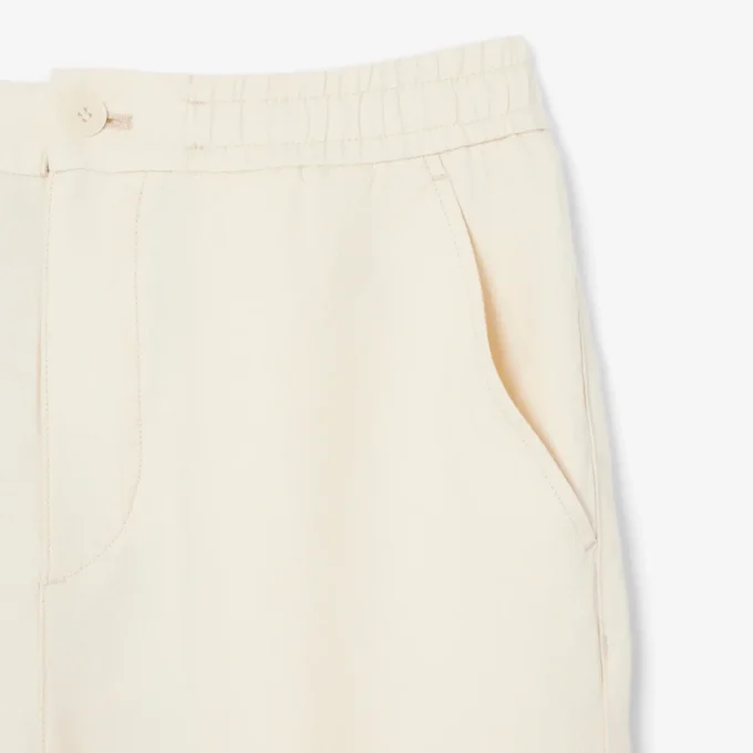 Spodnie chino z lnu o regularnym kroju