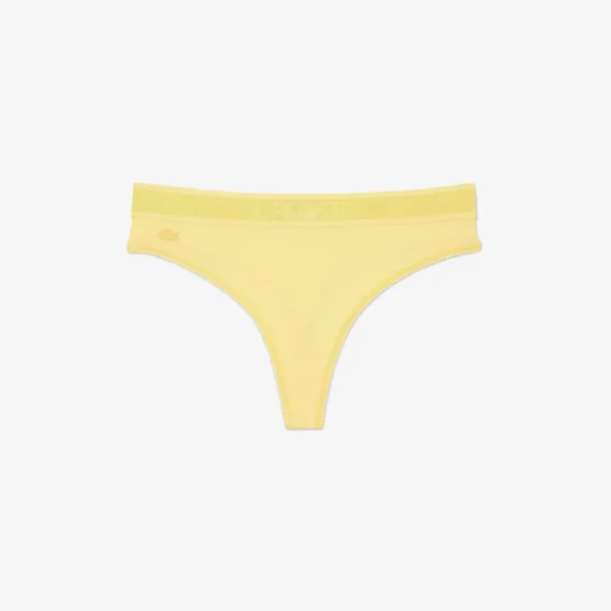 Stringi z mikrofibry z logo w pasie Stringi z mikrofibry z logo w pasie