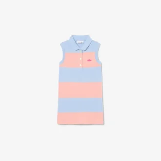 Sukienka koszulka polo bez rękawów w paski z dzianiny Petit Piqua Sukienka koszulka polo bez rękawów w paski z dzianiny Petit Piqua