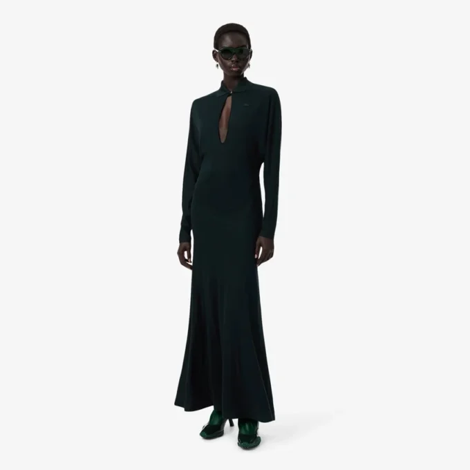 Sukienka maxi z jedwabnym kołnierzem polo z kolekcji Runway Sukienka maxi z jedwabnym kołnierzem polo z kolekcji Runway