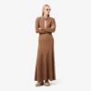Sukienka maxi z jedwabnym kołnierzem polo z kolekcji Runway