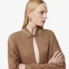 Sukienka maxi z jedwabnym kołnierzem polo z kolekcji Runway