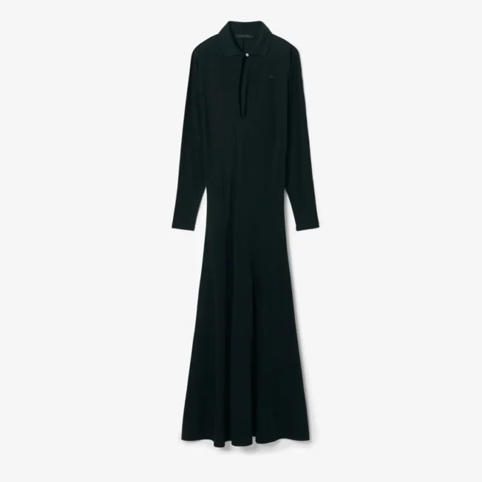 Sukienka maxi z jedwabnym kołnierzem polo z kolekcji Runway Sukienka maxi z jedwabnym kołnierzem polo z kolekcji Runway