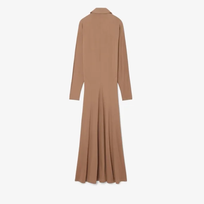 Sukienka maxi z jedwabnym kołnierzem polo z kolekcji Runway