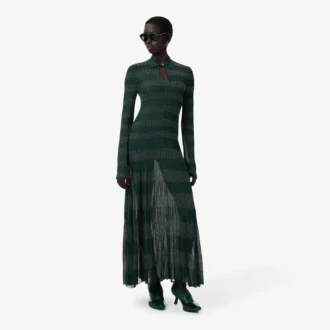 Sukienka maxi z kołnierzykiem polo i wzorem pointelle z kolekcji Runway Sukienka maxi z kołnierzykiem polo i wzorem pointelle z kolekcji Runway