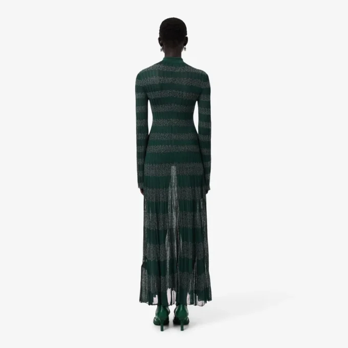 Sukienka maxi z kołnierzykiem polo i wzorem pointelle z kolekcji Runway Sukienka maxi z kołnierzykiem polo i wzorem pointelle z kolekcji Runway