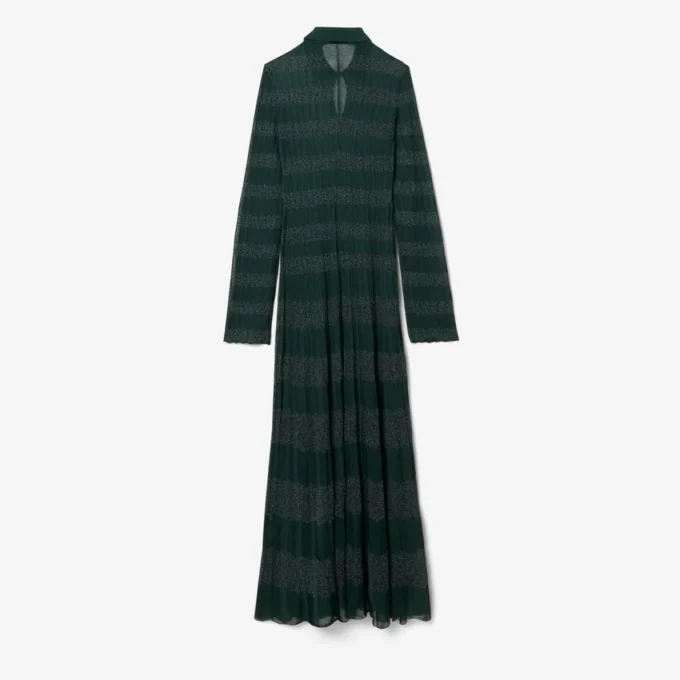 Sukienka maxi z kołnierzykiem polo i wzorem pointelle z kolekcji Runway Sukienka maxi z kołnierzykiem polo i wzorem pointelle z kolekcji Runway