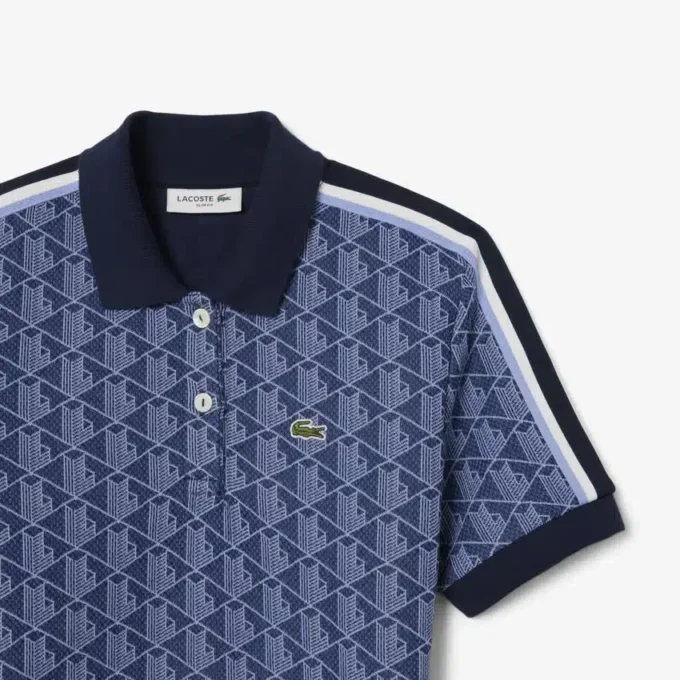 Sukienka polo damska o kroju slim fit z monogramem Sukienka polo damska o kroju slim fit z monogramem