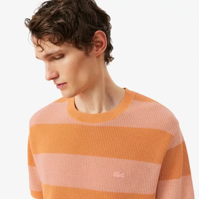 Sweter bawełniany z krótkim rękawem Sweter bawełniany z krótkim rękawem