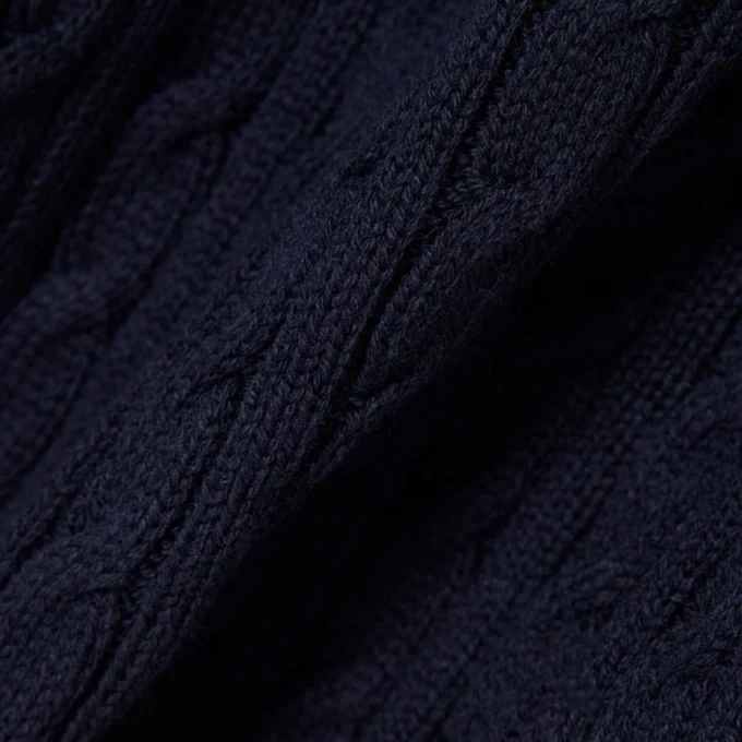 Sweter w paski z dzianiny typu cable knit i kołnierzem Koszulki Polo Sweter w paski z dzianiny typu cable knit i kołnierzem Koszulki Polo
