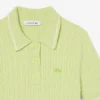Sweter w paski z dzianiny typu cable knit i kołnierzem Koszulki Polo Sweter w paski z dzianiny typu cable knit i kołnierzem Koszulki Polo