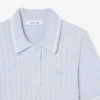 Sweter w paski z dzianiny typu cable knit i kołnierzem Koszulki Polo
