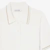 Sweter w paski z dzianiny typu cable knit i kołnierzem Koszulki Polo Sweter w paski z dzianiny typu cable knit i kołnierzem Koszulki Polo