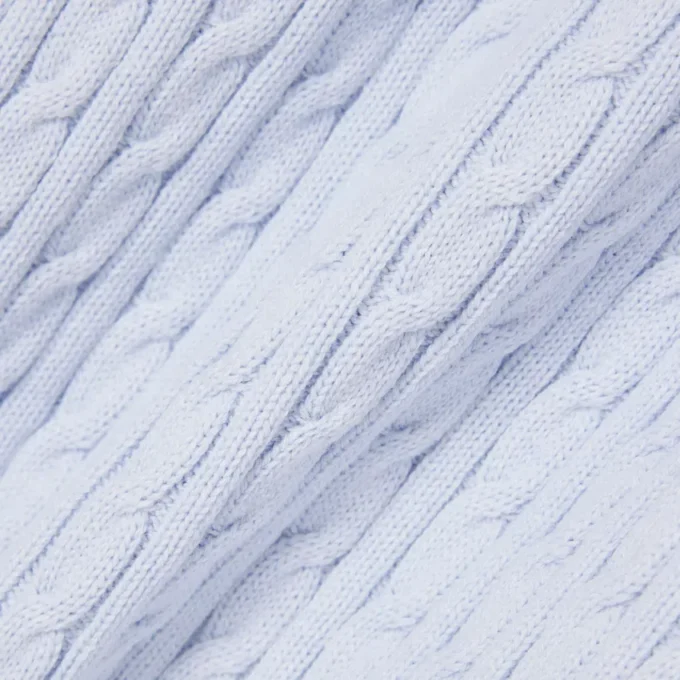 Sweter w paski z dzianiny typu cable knit i kołnierzem Koszulki Polo