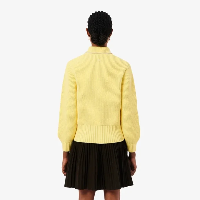 Sweter z bawełny z zamkiem i naszywką Sweter z bawełny z zamkiem i naszywką