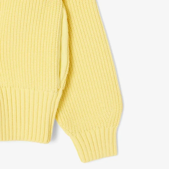 Sweter z bawełny z zamkiem i naszywką Sweter z bawełny z zamkiem i naszywką