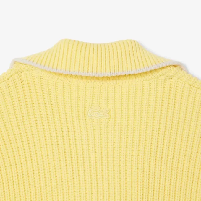 Sweter z bawełny z zamkiem i naszywką Sweter z bawełny z zamkiem i naszywką
