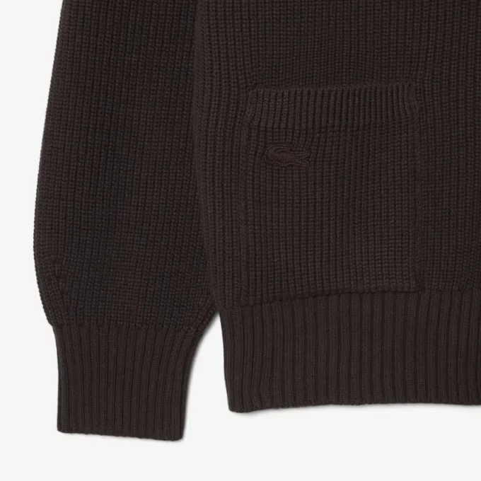 Sweter z dzianiny bawełnianej o luźnym kroju Sweter z dzianiny bawełnianej o luźnym kroju