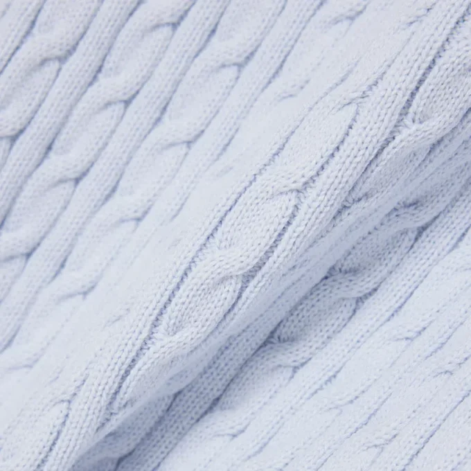 Sweter z dzianiny warkoczowej z krótkim rękawem Sweter z dzianiny warkoczowej z krótkim rękawem