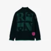 Sweter z graficznym wzorem w stylu z wybiegu