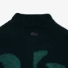 Sweter z graficznym wzorem w stylu z wybiegu
