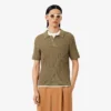 Sweter z kołnierzem koszulki Polo i splotem typu cable knit z kolekcji Runway