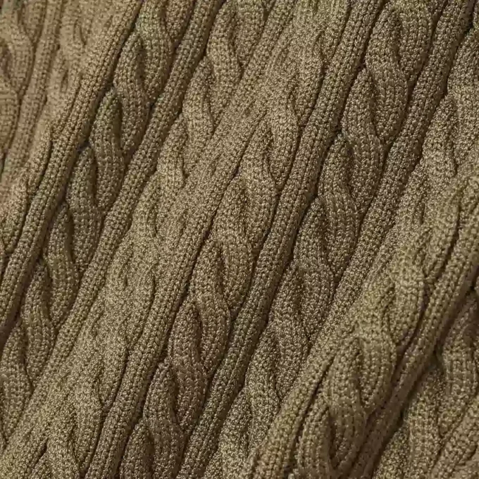 Sweter z kołnierzem koszulki Polo i splotem typu cable knit z kolekcji Runway