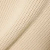 Sweter z kołnierzem koszulki Polo z prążkowanym wykończeniem w kolorze perłowym