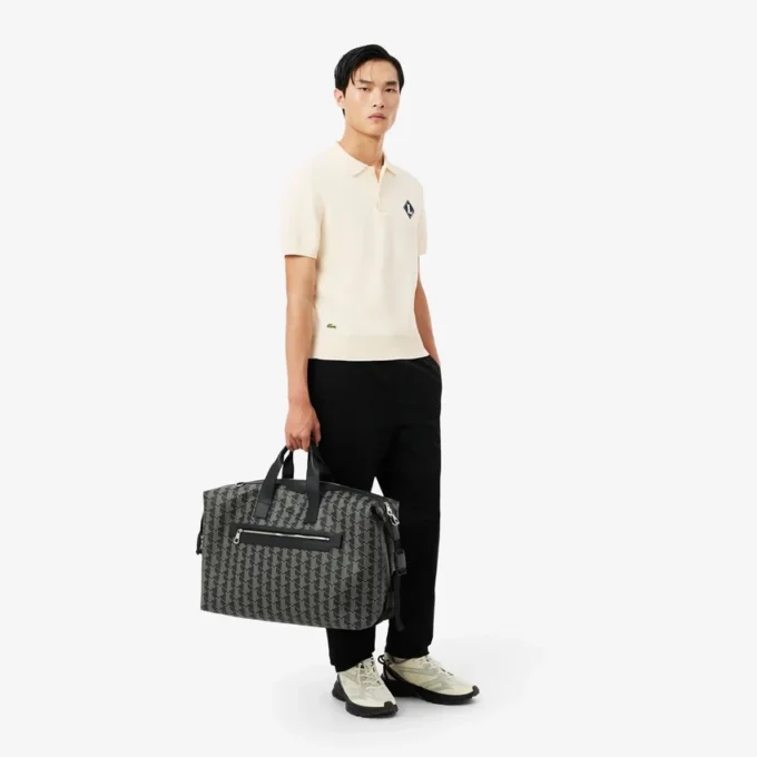 Sweter z kołnierzem Polo i naszywką „Made in France”