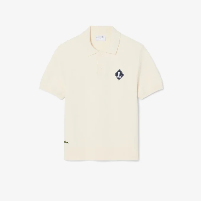 Sweter z kołnierzem Polo i naszywką „Made in France”
