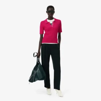 Sweter z kołnierzem Polo z dzianiny typu cable z kolekcji Runway Sweter z kołnierzem Polo z dzianiny typu cable z kolekcji Runway