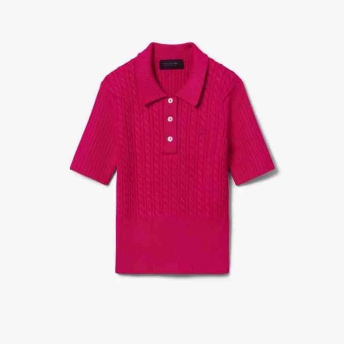 Sweter z kołnierzem Polo z dzianiny typu cable z kolekcji Runway Sweter z kołnierzem Polo z dzianiny typu cable z kolekcji Runway