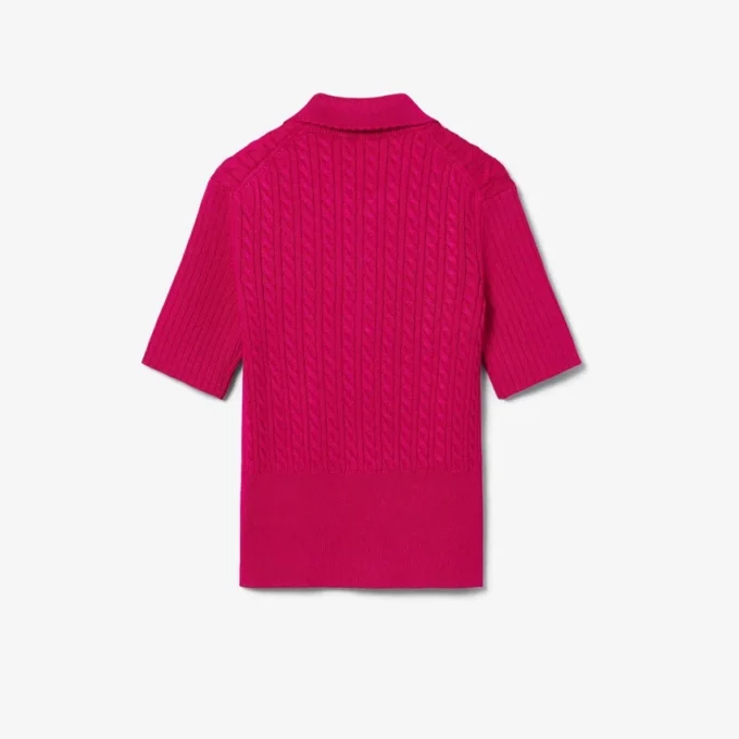 Sweter z kołnierzem Polo z dzianiny typu cable z kolekcji Runway Sweter z kołnierzem Polo z dzianiny typu cable z kolekcji Runway
