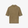 Sweter z kołnierzem Polo z dzianiny typu cable z kolekcji Runway