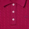 Sweter z kołnierzem Polo z dzianiny typu cable z kolekcji Runway Sweter z kołnierzem Polo z dzianiny typu cable z kolekcji Runway