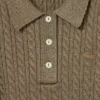 Sweter z kołnierzem Polo z dzianiny typu cable z kolekcji Runway