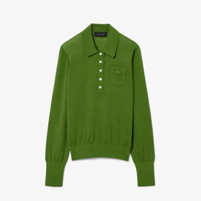 Sweter z kołnierzem Polo z wełny merynosowej z kolekcji Runway Sweter z kołnierzem Polo z wełny merynosowej z kolekcji Runway