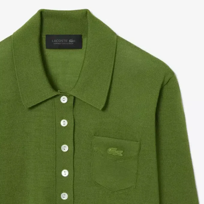 Sweter z kołnierzem Polo z wełny merynosowej z kolekcji Runway Sweter z kołnierzem Polo z wełny merynosowej z kolekcji Runway