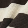 Sweter z krótkim rękawem i kołnierzykiem Koszulki Polo w paski
