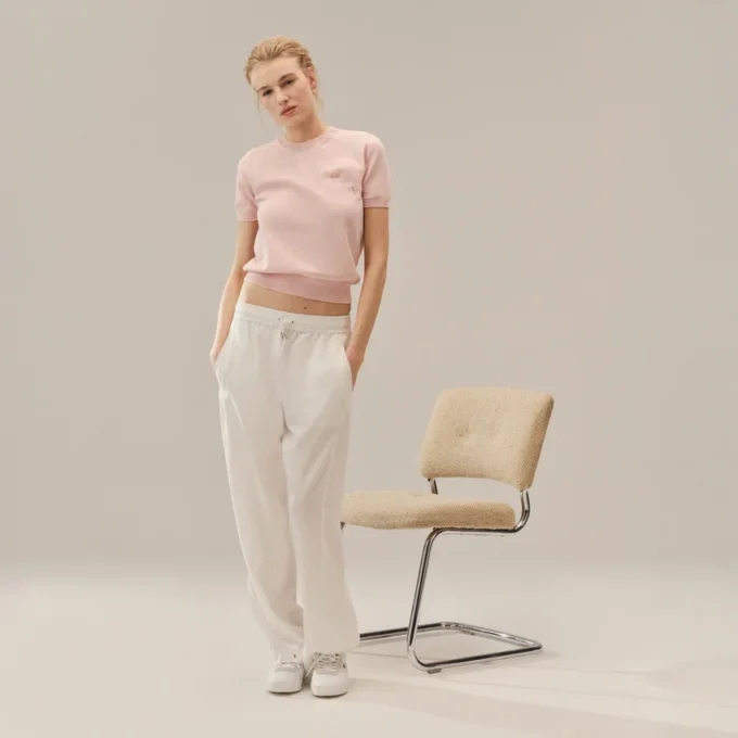 Sweter z krótkim rękawem z dzianiny 3D Sweter z krótkim rękawem z dzianiny 3D