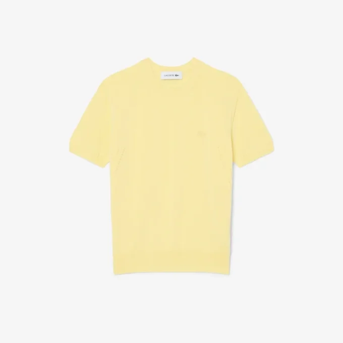 Sweter z krótkim rękawem z dzianiny 3D Sweter z krótkim rękawem z dzianiny 3D