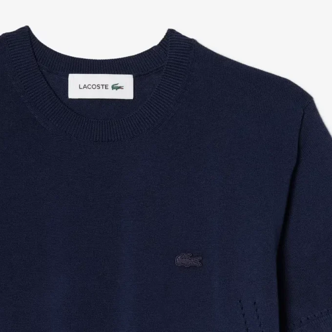 Sweter z krótkim rękawem z dzianiny 3D