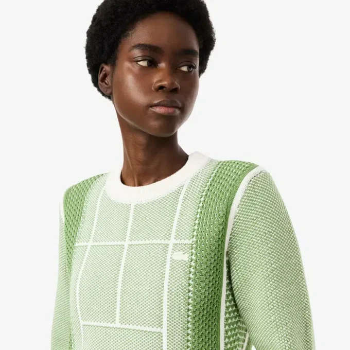 Sweter z nadrukiem kortu tenisowego Sweter z nadrukiem kortu tenisowego