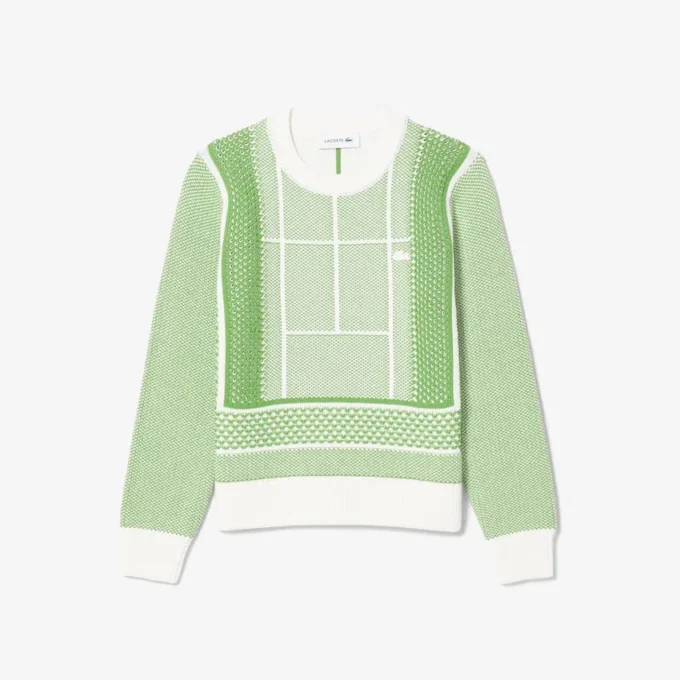 Sweter z nadrukiem kortu tenisowego Sweter z nadrukiem kortu tenisowego